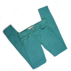 Zara Teal Premium Wash Low Cut Skinny Pants size 2